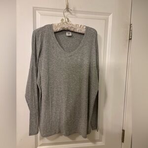 CAbi sz S Serenity Tee L/S Tunic Top Heather Gray Stretch #3052-Dolman-Soft Knit